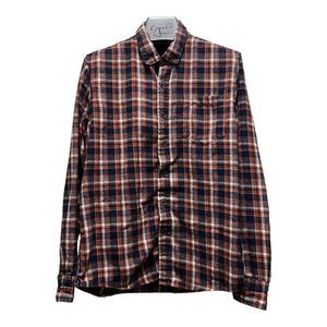 Nickel & Iron Flannel Shirt S Men's Button Up Long Sleeve Plaid Cotton Polyester